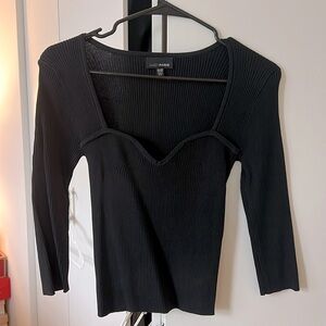 Sweetheart long sleeve top
